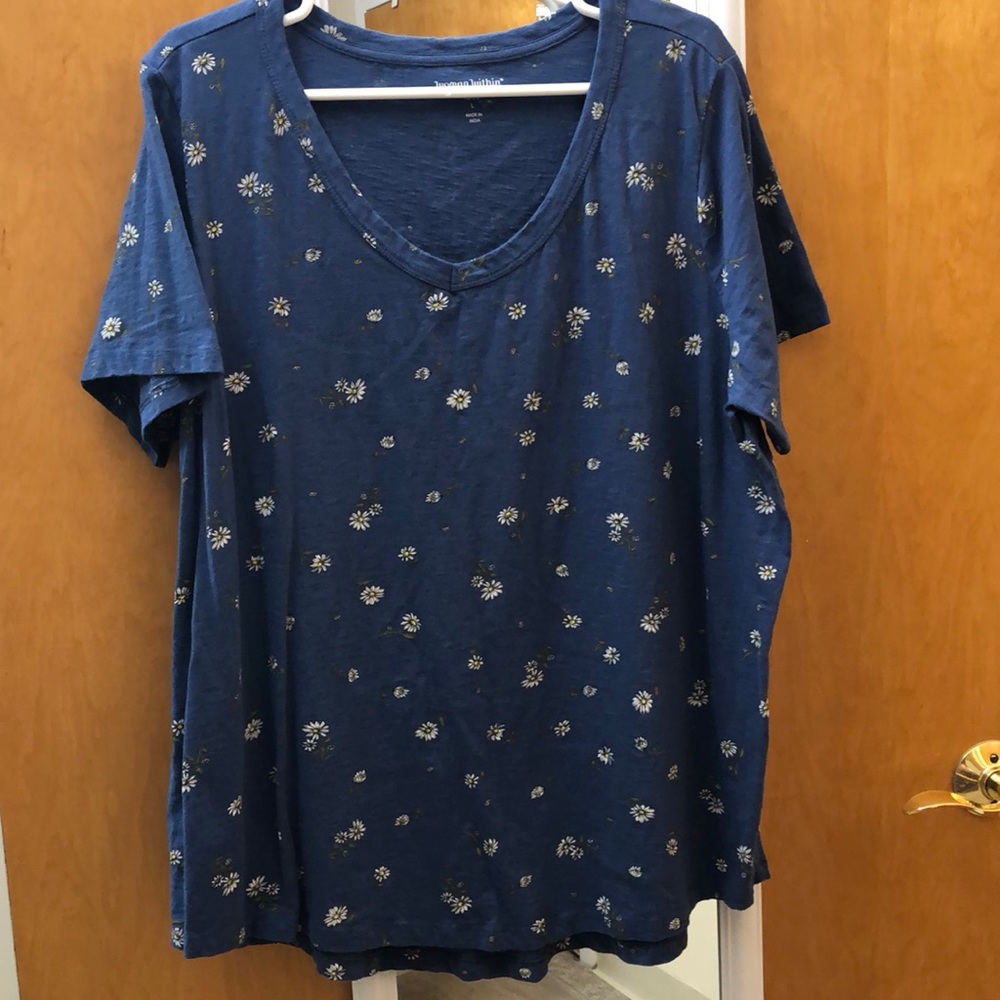 100% cotton t-shirt/tunic, navy blue